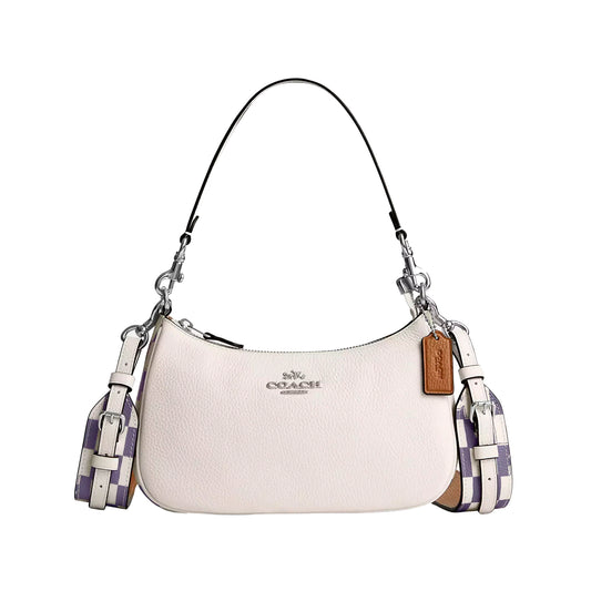 Bolsa Coach Teri Shoulder With Checkerboard Print Chalk Light Violet