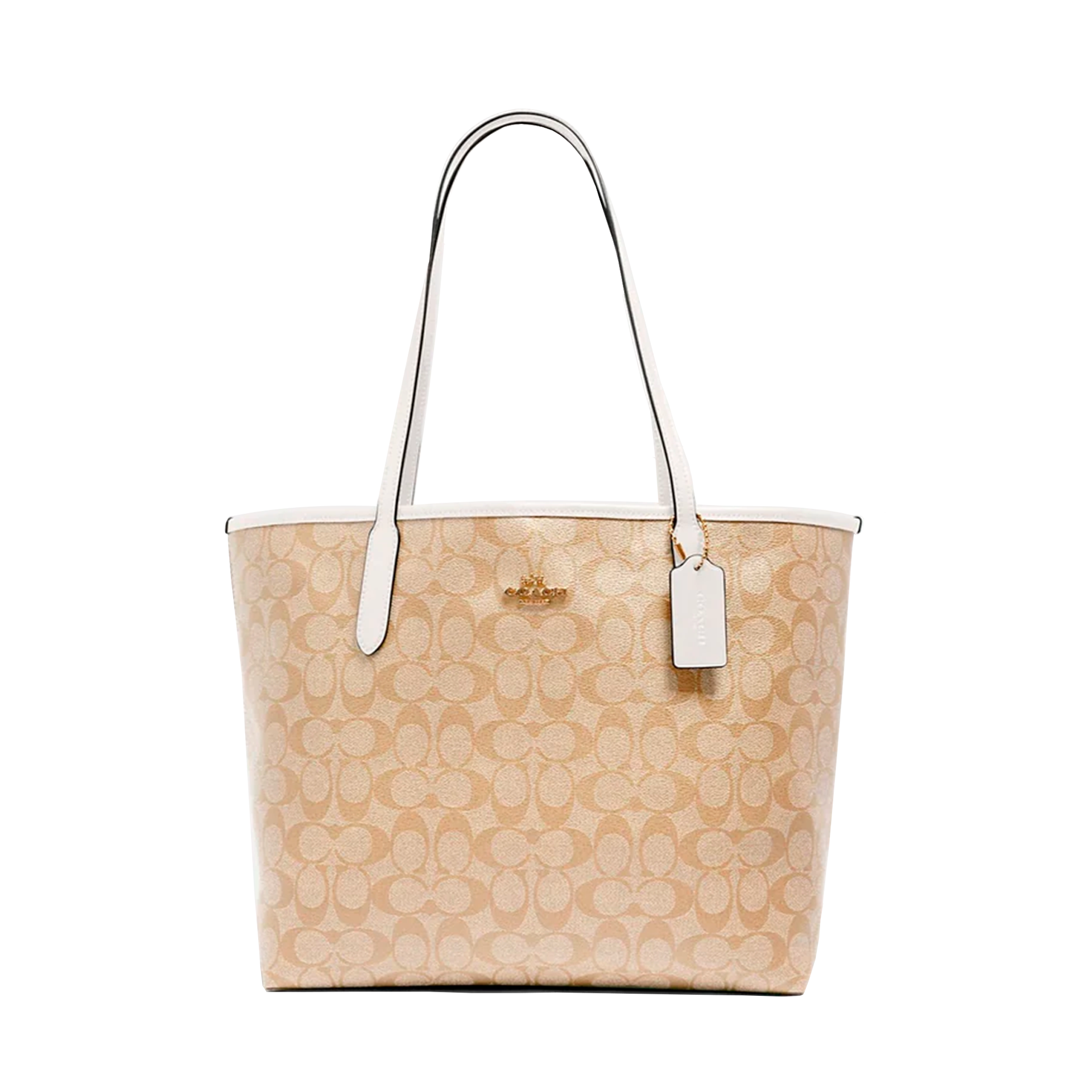 Bolsa Coach City Tote In Signature Canvas Light Khaki Furore