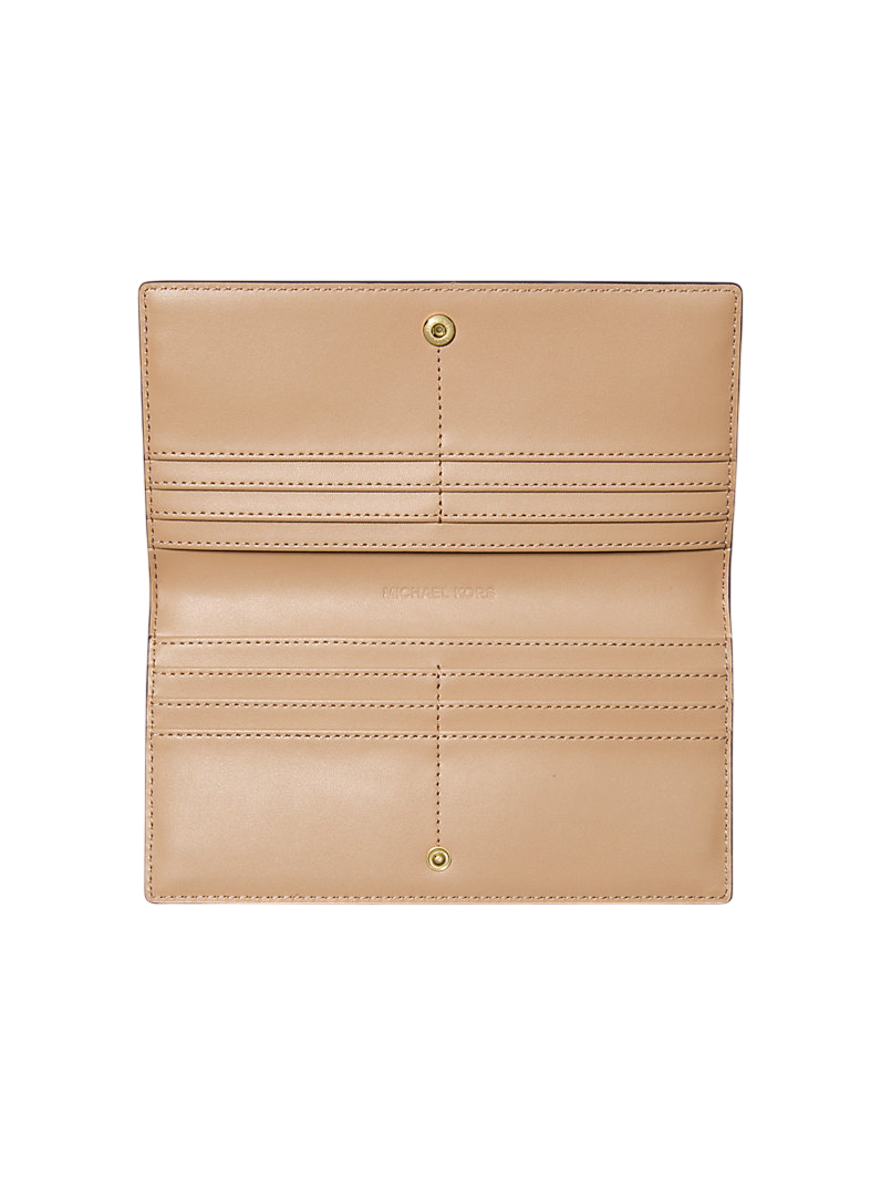Cartera Michael Kors Carson Large Signature Logo Wallet Pale Gold
