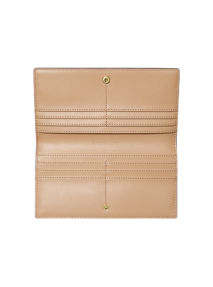 Cartera Michael Kors Carson Large Signature Logo Wallet Pale Gold