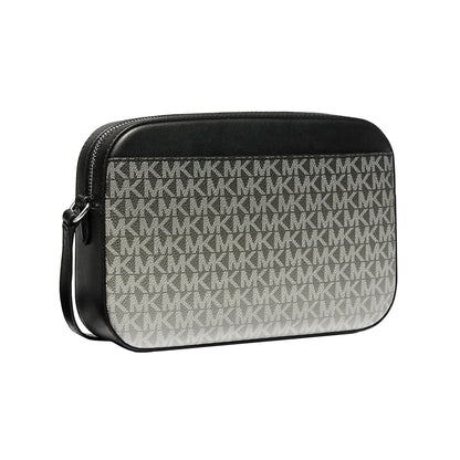 Bolsa Michael Kors Jet Set Large Ombré Signature Logo Crossbody Black