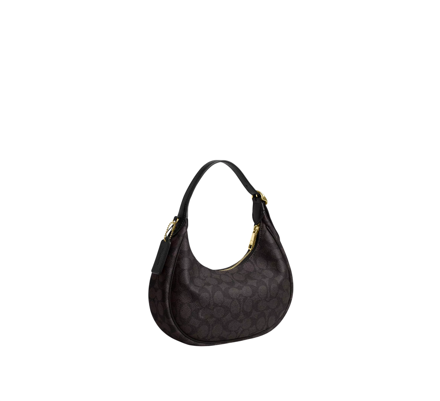 Bolsa Coach Emily Shoulder Bag In Signature Canvas Walnut Black