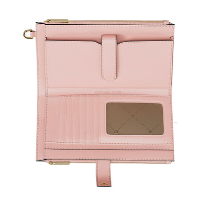 Cartera Michael Kors Jet Set Large Ombré Signature Logo Wristlet Powder Blush