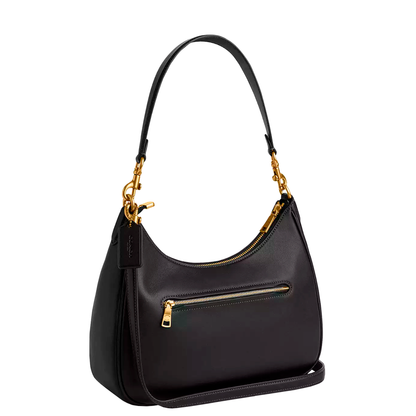 Bolsa Coach Teri Hobo Bag With Grommets Brass Black