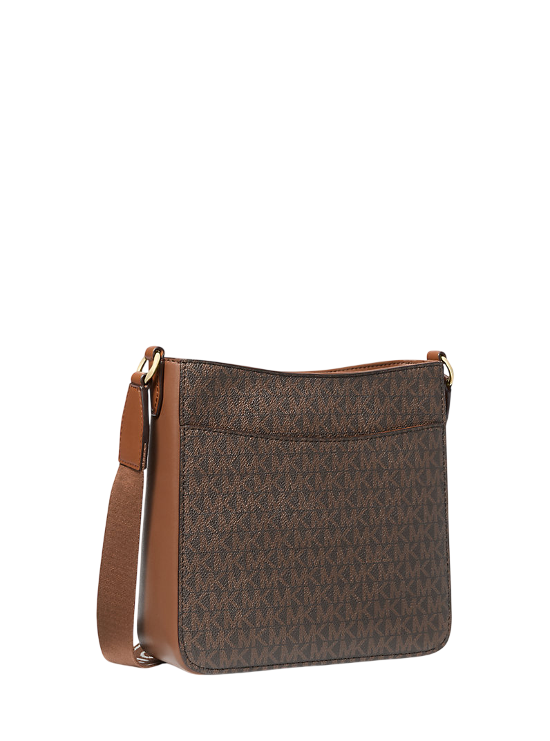 Bolsa MIchael Kors Jet Set Travel Small Signature Logo Messenger Bag Brown