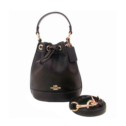 Bolsa Coach Dempsey Drawstring Bucket Bag Black