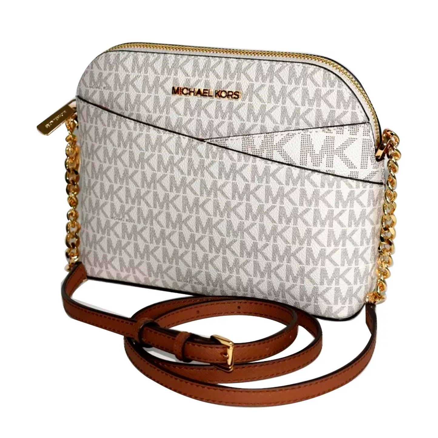 Bolsa Michael Kors Jet Set Travel Medium Logo Crossbody Dome Vanilla