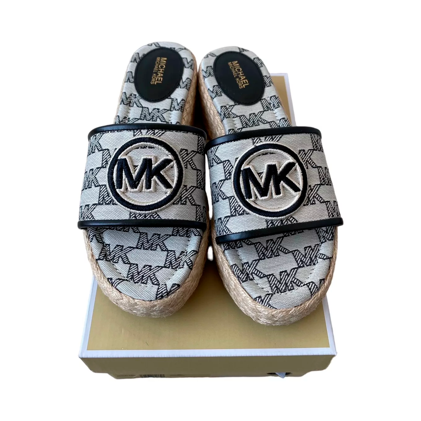 Michael kors logo wedges discount