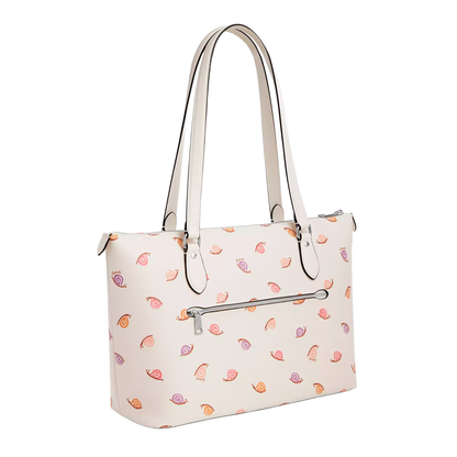 Bolsa Coach Gallery Tote Bag With Snail Print Chalk Multi