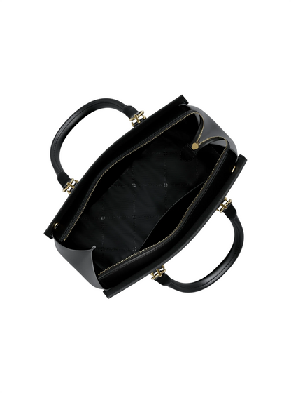 Bolsa Michael Kors Marilyn Medium Saffiano Leather Satchel Black