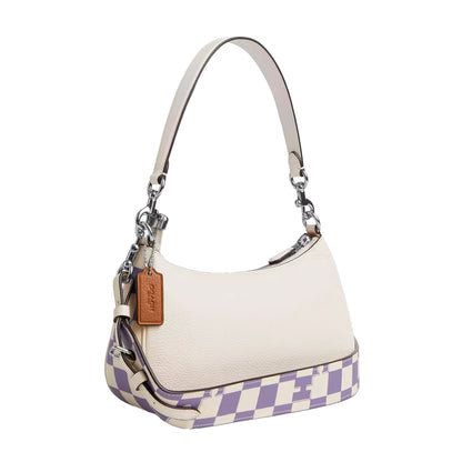 Bolsa Coach Teri Shoulder With Checkerboard Print Chalk Light Violet