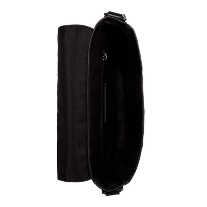 Bandolera Coach Houston Map Bag In Signature Leather Black