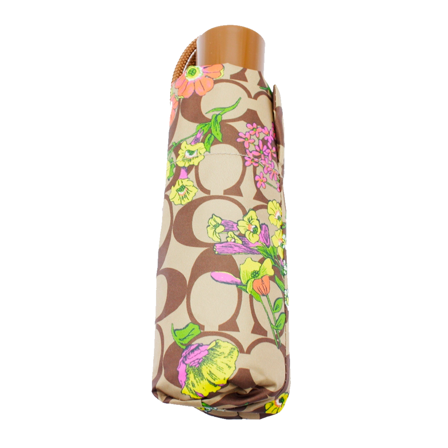 Paraguas Coach Mini Umbrella In Signature Floral Print Khaki Multi