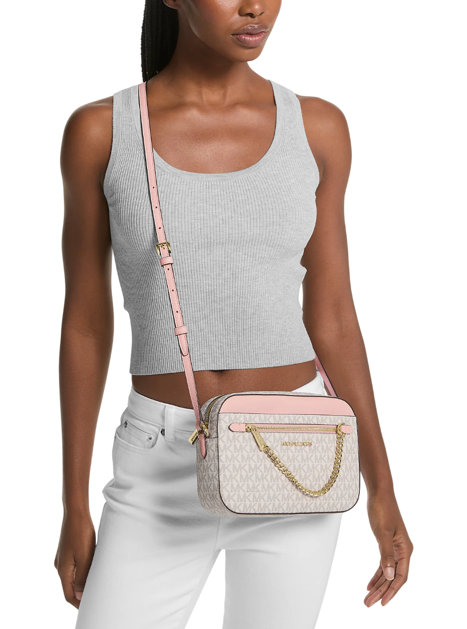 Bolsa Michael Kors Jet Set Large Logo Crossbody Bag