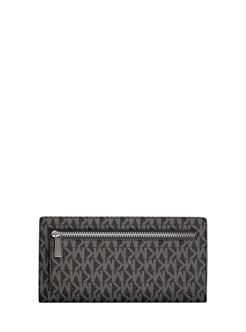 Cartera Michael Kors Carson Large Signature Logo Wallet Black