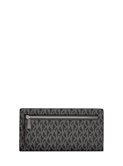 Cartera Michael Kors Carson Large Signature Logo Wallet Black