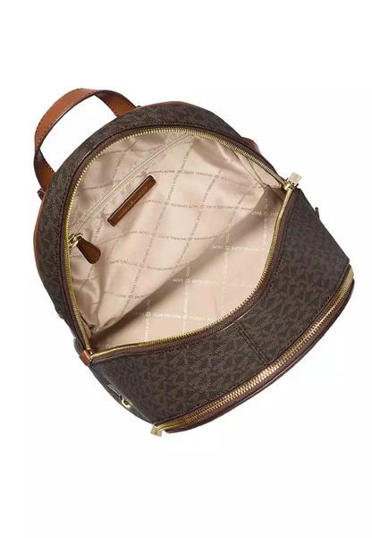 Mochila Michael Kors Rhea Medium Signature Logo Backpack Brown