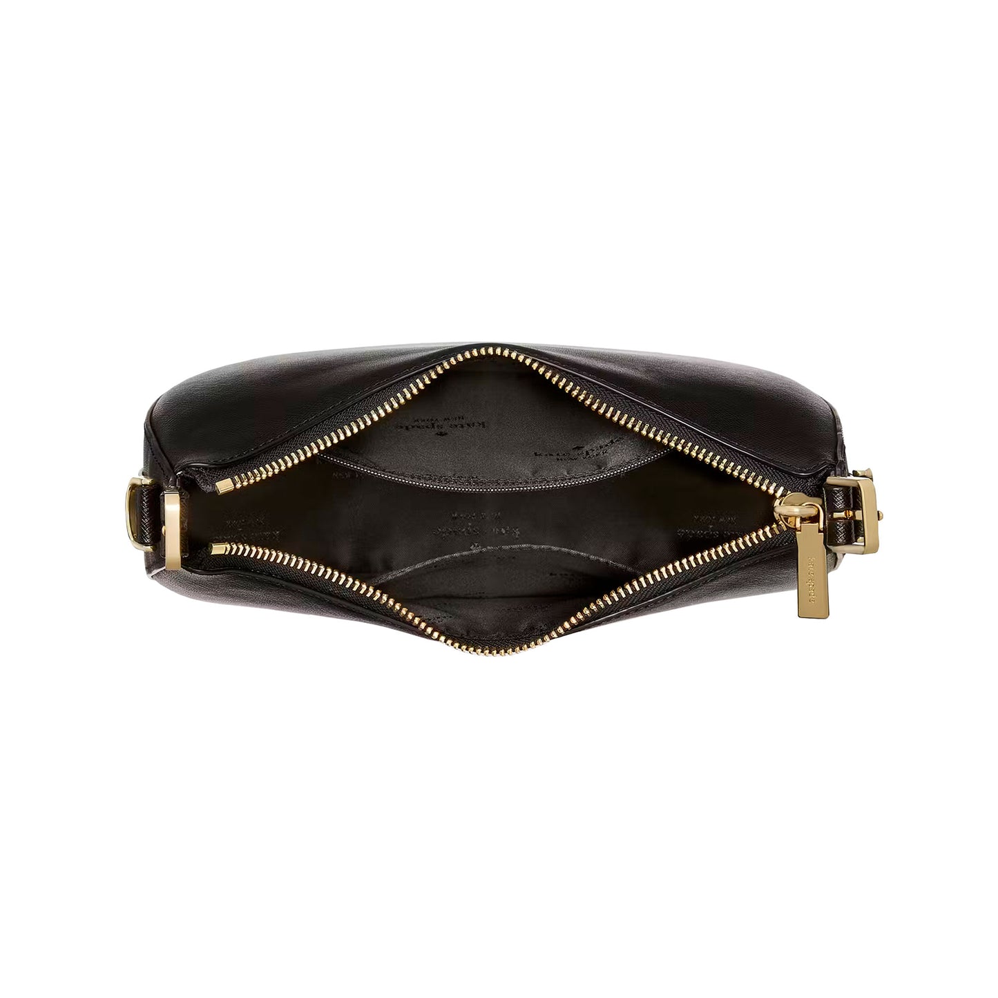 Bolsa Kate Sapde Madison Saffiano Leather Crescent Shoulder Bag Black