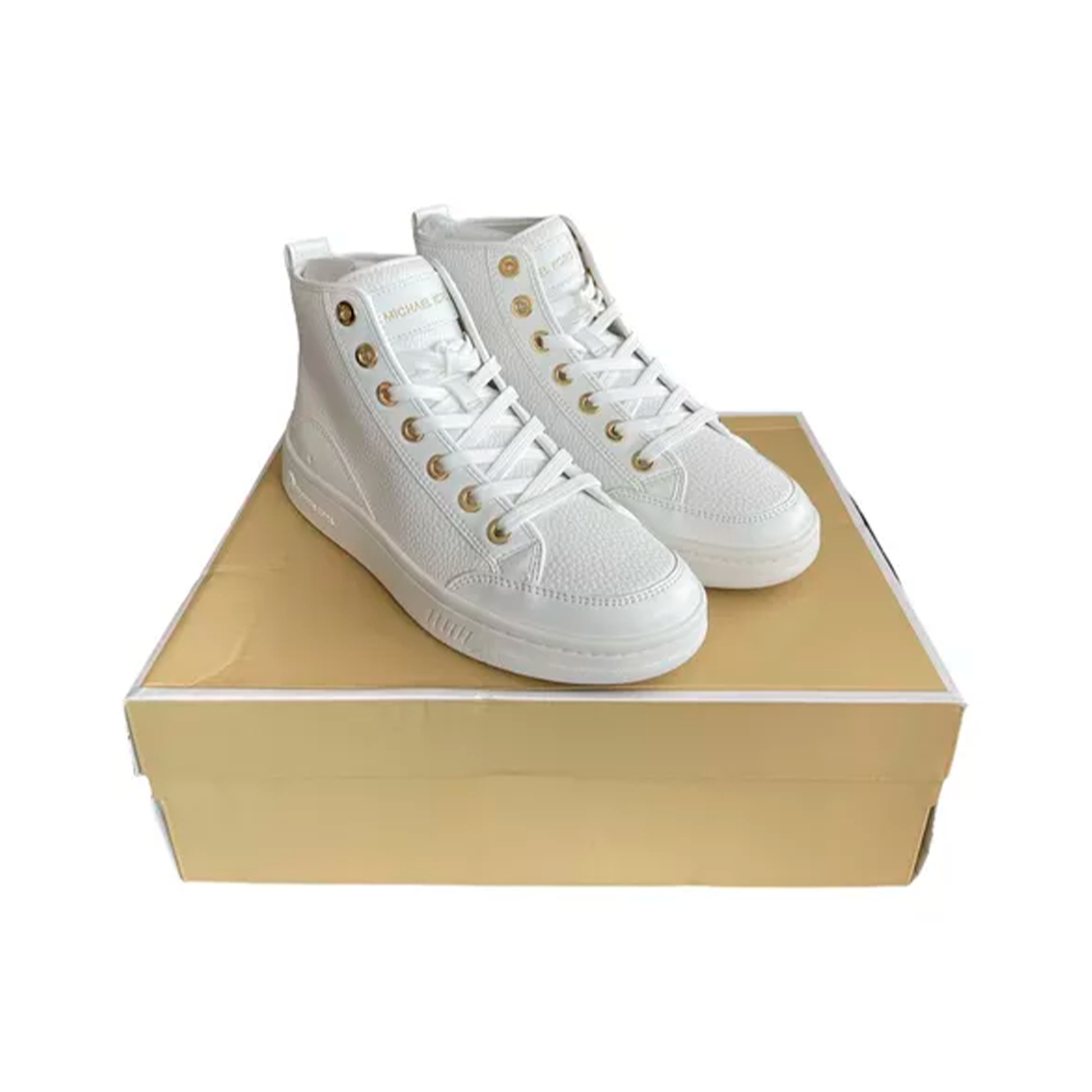 Michael kors white high top sneakers online