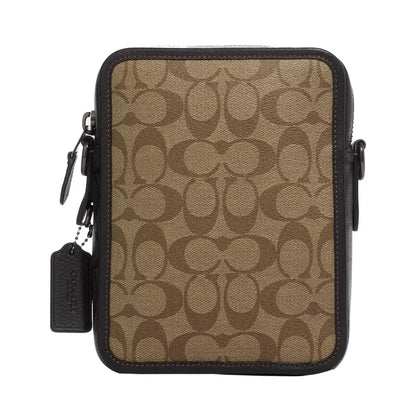 Bandolera Coach Sullivan In Signature Canvas Khaki Charcoal