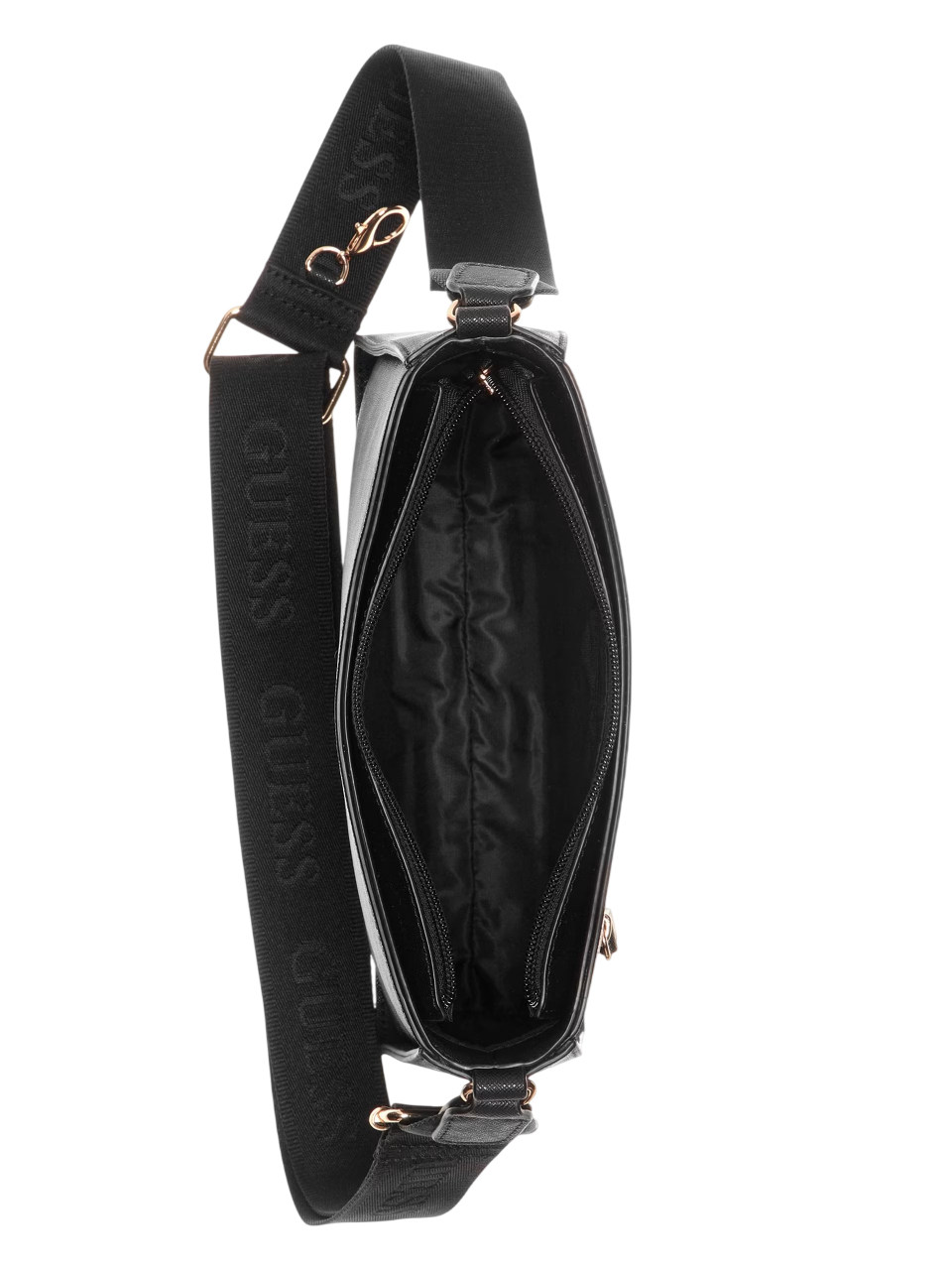 Bolsa Guess Cassidy Saffiano Crossbody Black
