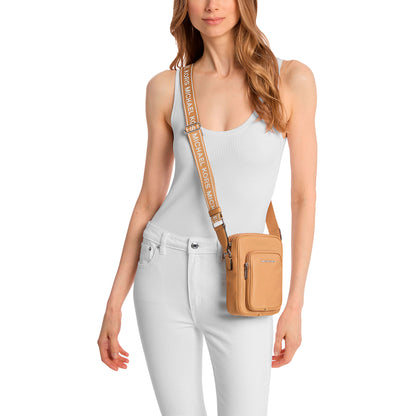Bolsa Michael Kors Khai Nylon Crossbody Bag Peanut