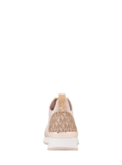Tenis Michael Kors Jenkins Metallic Stretch Knit Trainer Powder Blush