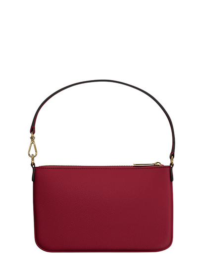Bolsa Michael Kors Jet Set Small Pebbled Leather Convertible Wristlet Cherry