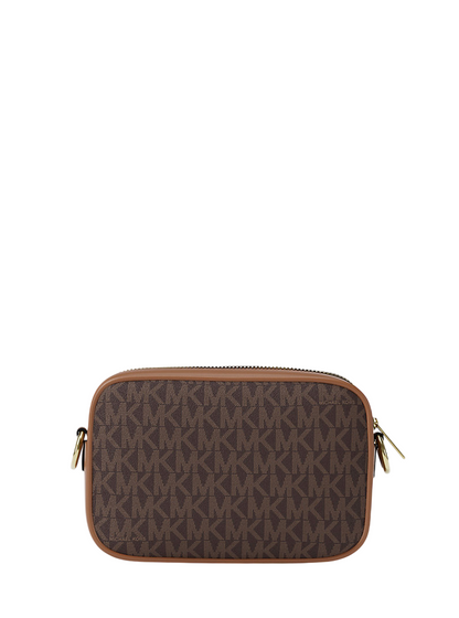 Bolsa Michael Kors Jet Set Small Signature Logo Camera Crossbody Bag Brown