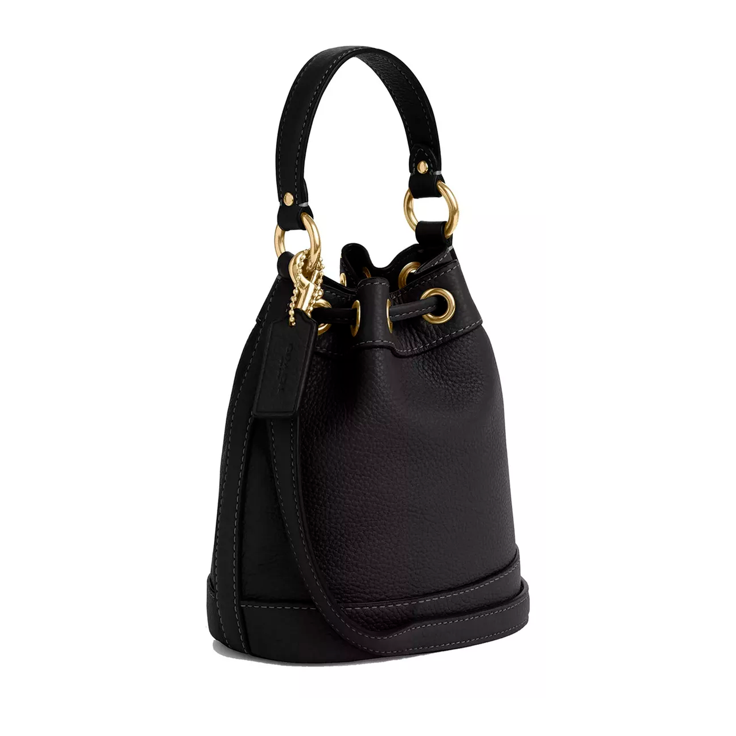 Bolsa Coach Dempsey Drawstring Bucket Bag Black