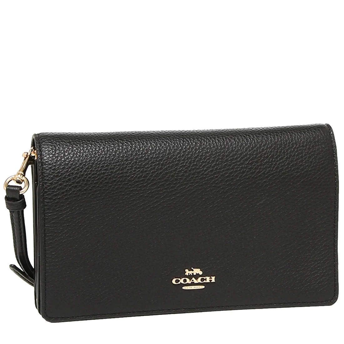 Bolsa Coach Anna Foldover Clutch Crossbody Black