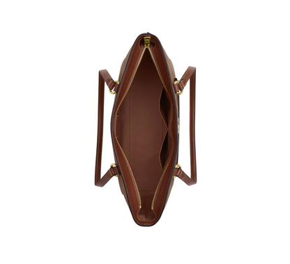 Bolsa Coach Station Tote Bag Signature Canvas Tan Brown