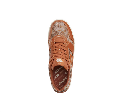 Tenis Coach Soho Sneaker With Crystal Signature Jacquard Cocoa Burnished Amber