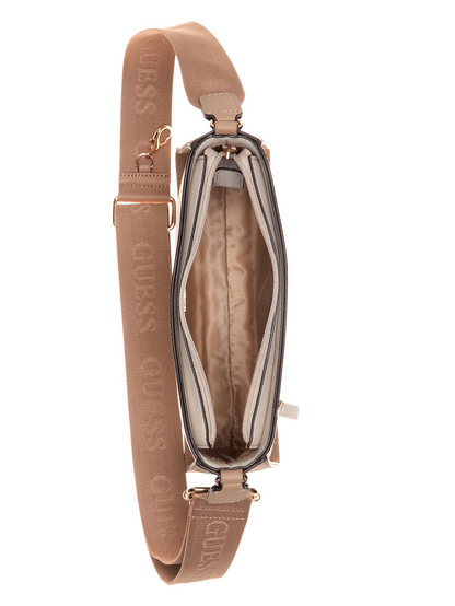 Bolsa Guess Cassidy Saffiano Crossbody White Multi