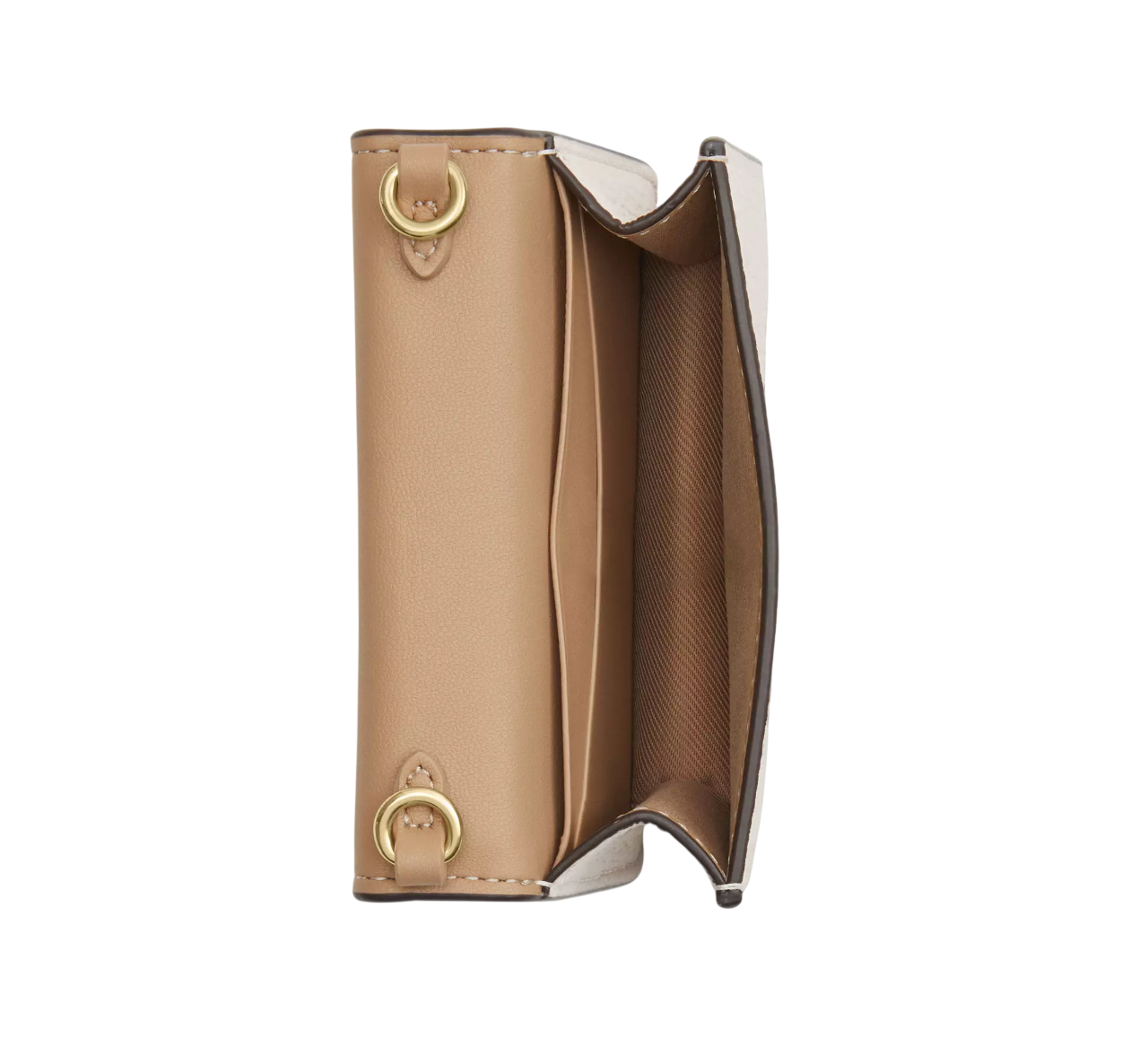 Bolsa Coach Mini Wallet On A Chain With Heart Rivets Chalk