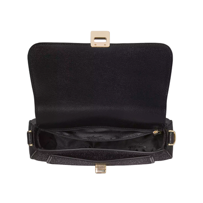 Bolsa Kate Spade Phoebe Glitter Small Flap Crossbody Black