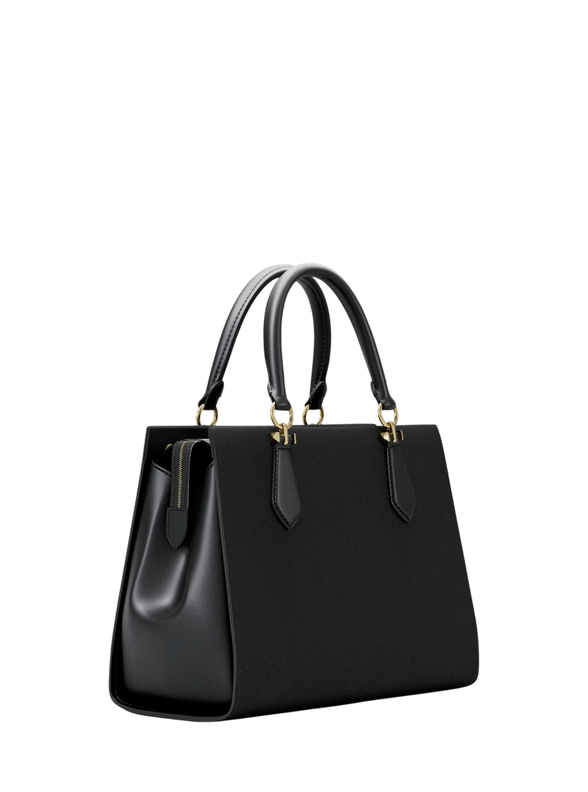 Bolsa Michael Kors Marilyn Medium Saffiano Leather Satchel Black