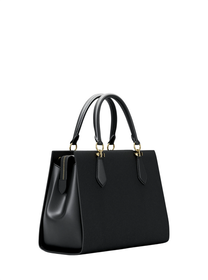 Bolsa Michael Kors Marilyn Medium Saffiano Leather Satchel Black