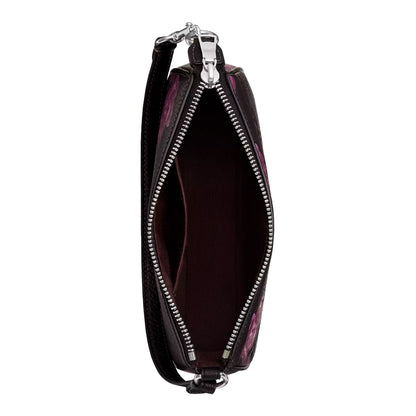 Bolsa Coach Nolita 19 With Floral Print Black Purple