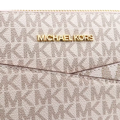 Bolsa Michael Kors Jet Set Travel Medium Logo Crossbody Dome Ivory