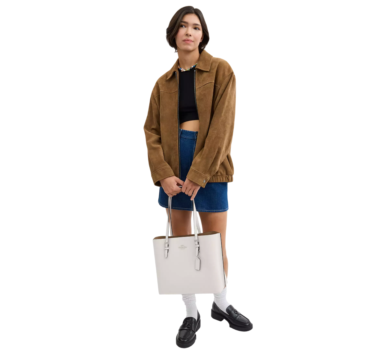 Bolsa Coach Mollie Tote Bag Chalk