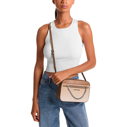 Bolsa Michael Kors Jet Set Large Ombré Signature Logo Crossbody Husk