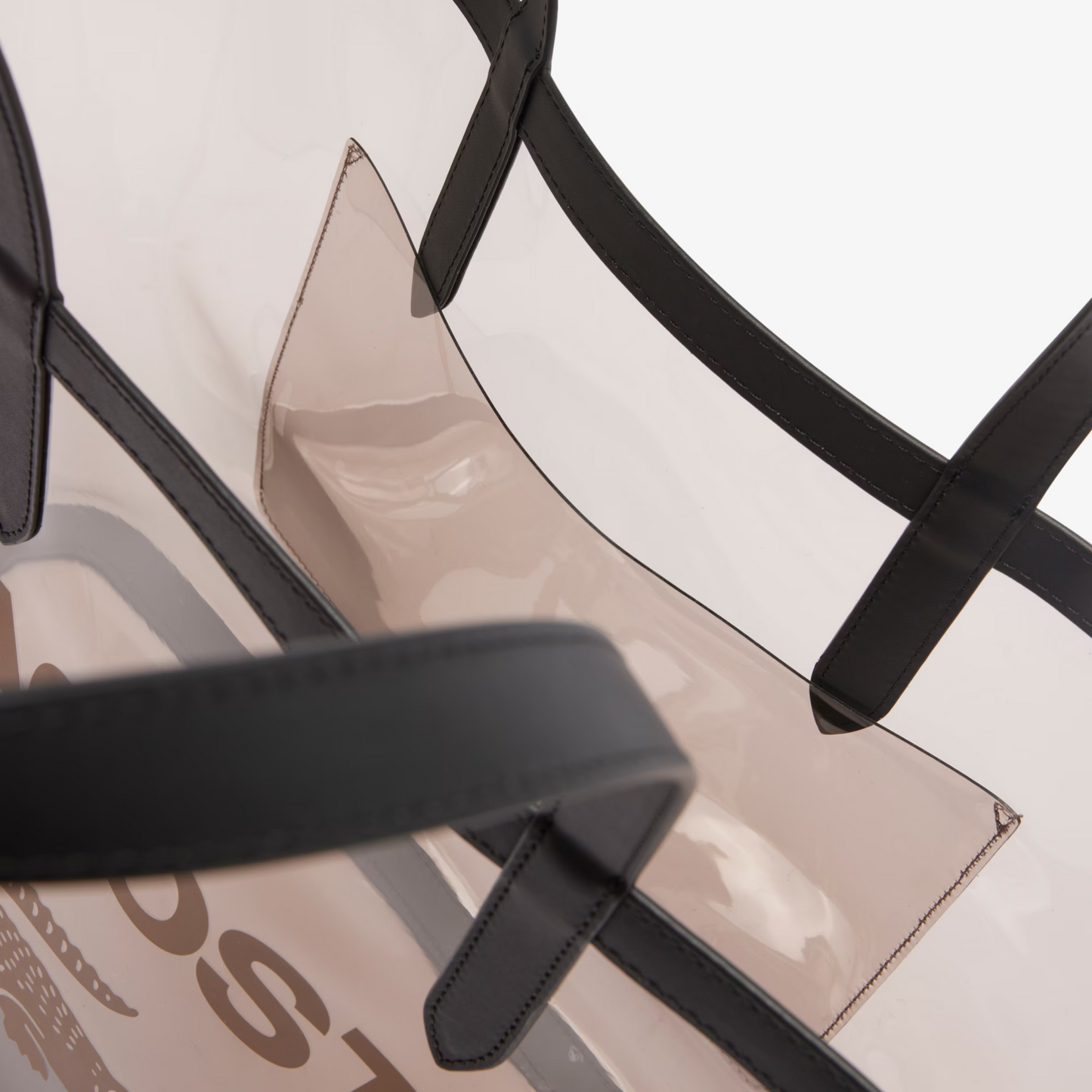Bolsa Lacoste Large Anna Transparent Grained Tote