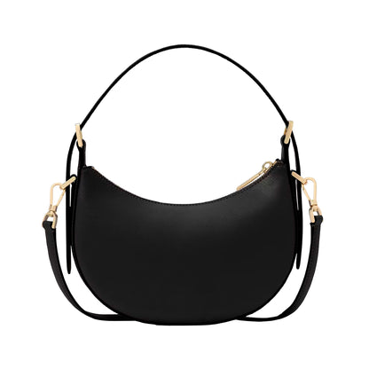 Bolsa Kate Sapde Madison Saffiano Leather Crescent Shoulder Bag Black