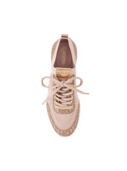 Tenis Michael Kors Jenkins Metallic Stretch Knit Trainer Powder Blush