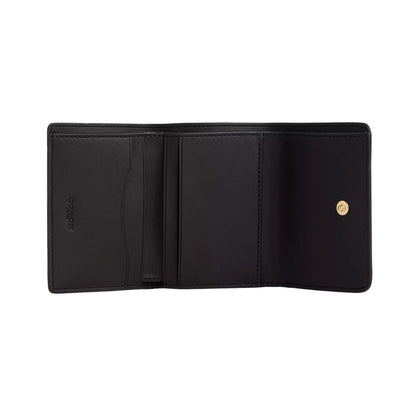 Cartera Coach Card Holder Wallet With Leopard Print And Signature Canvas