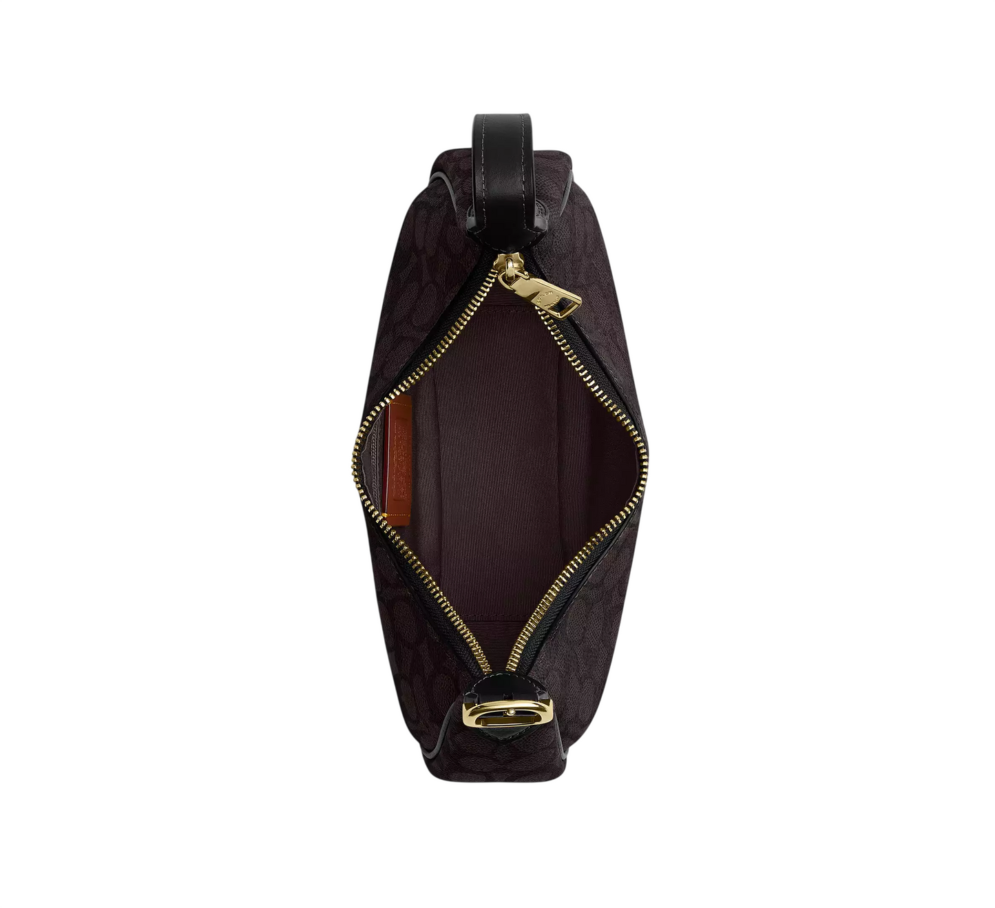 Bolsa Coach Emily Shoulder Bag In Signature Canvas Walnut Black