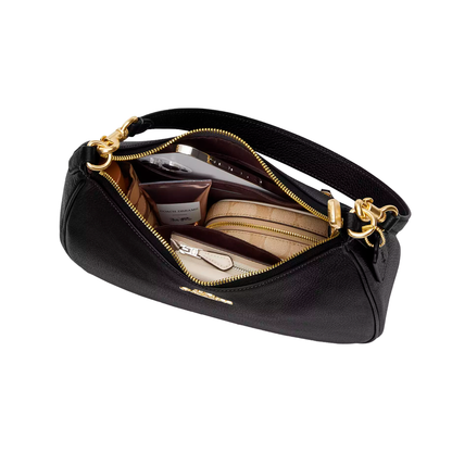 Bolsa Coach Teri Hobo Bag With Grommets Brass Black