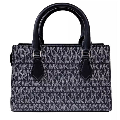 Bolsa Michael Kors Sheila Center Logo Zip Satchel Small Black