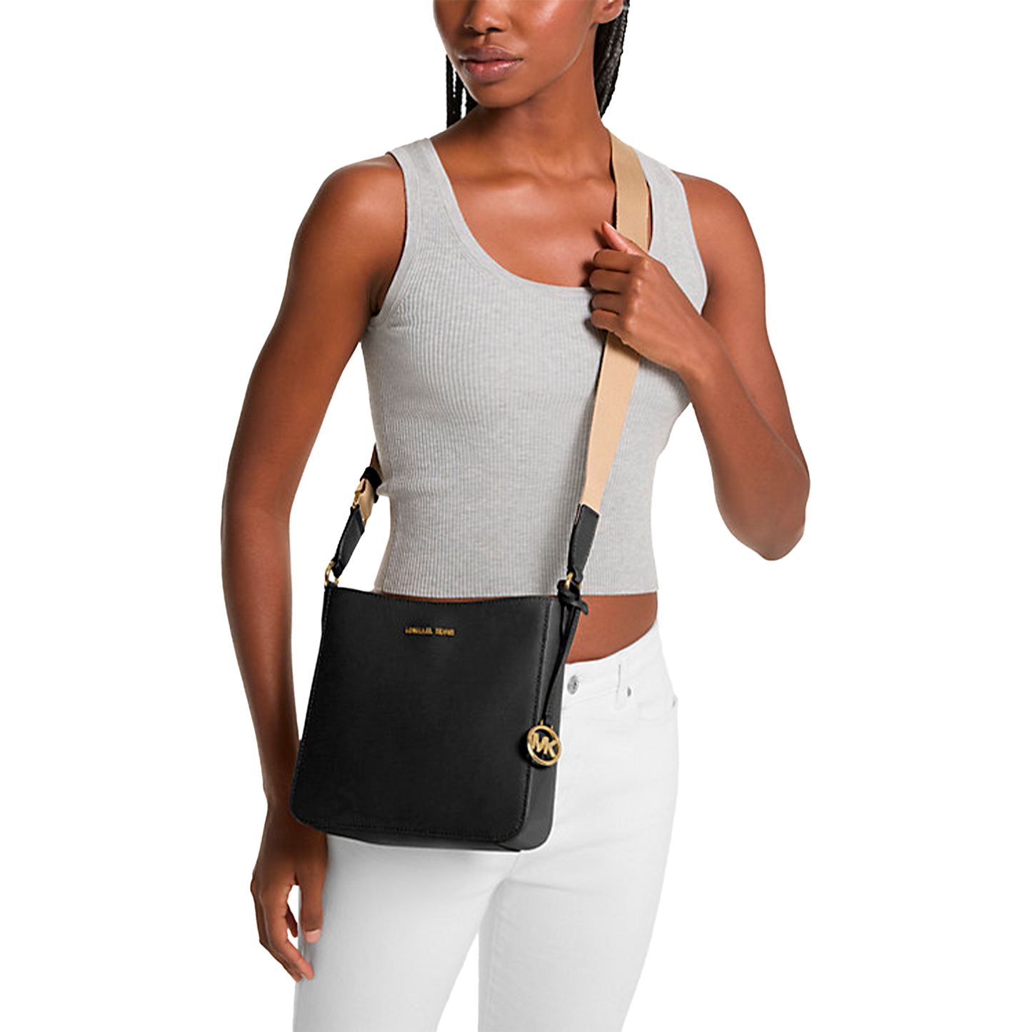 Bolsa Michael Kors Jet Set Travel Small Messenger Bag Black Negro